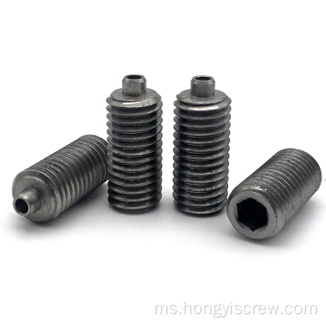 DIN915STAINLESS HEX HEX SOCKET SET SCREWS POINT